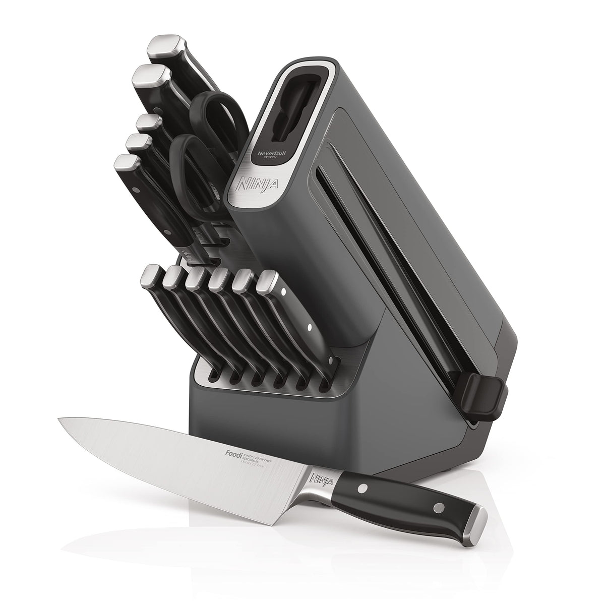 Ninja® NeverDull™ 17-Pc Knife Block Set, Built-in Sharpener, Black, K32017