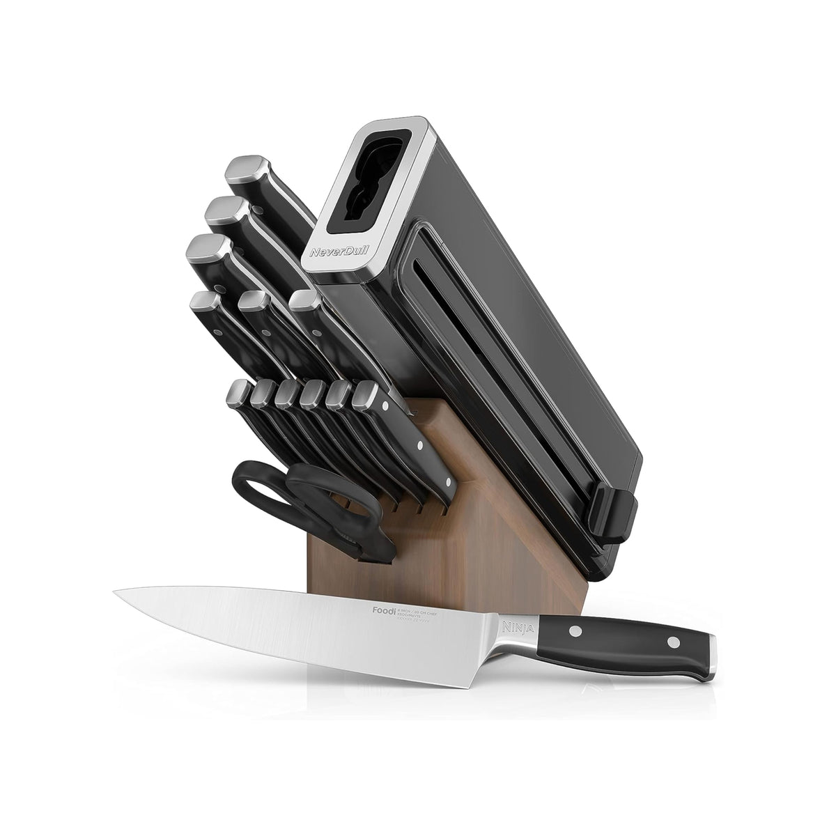 Ninja® NeverDull™ 17-Pc Knife Block Set, Built-in Sharpener, Black, K32017