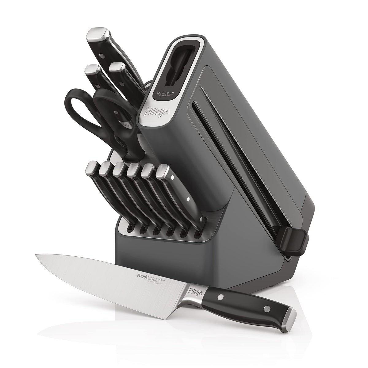 Ninja® NeverDull™ 17-Pc Knife Block Set, Built-in Sharpener, Black, K32017