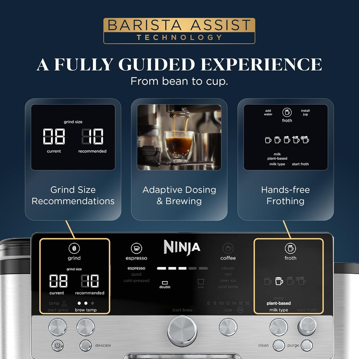 Ninja Luxe Café Premier 3-in-1 Espresso Machine, Drip Coffee, & Cold Brew